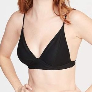 🆕 Old Navy Black Textured-Rib Swim Top XL